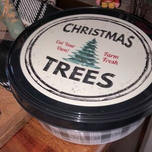 Christmas Trees Farmhouse cute plastic container